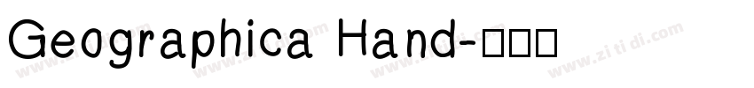 Geographica Hand字体转换